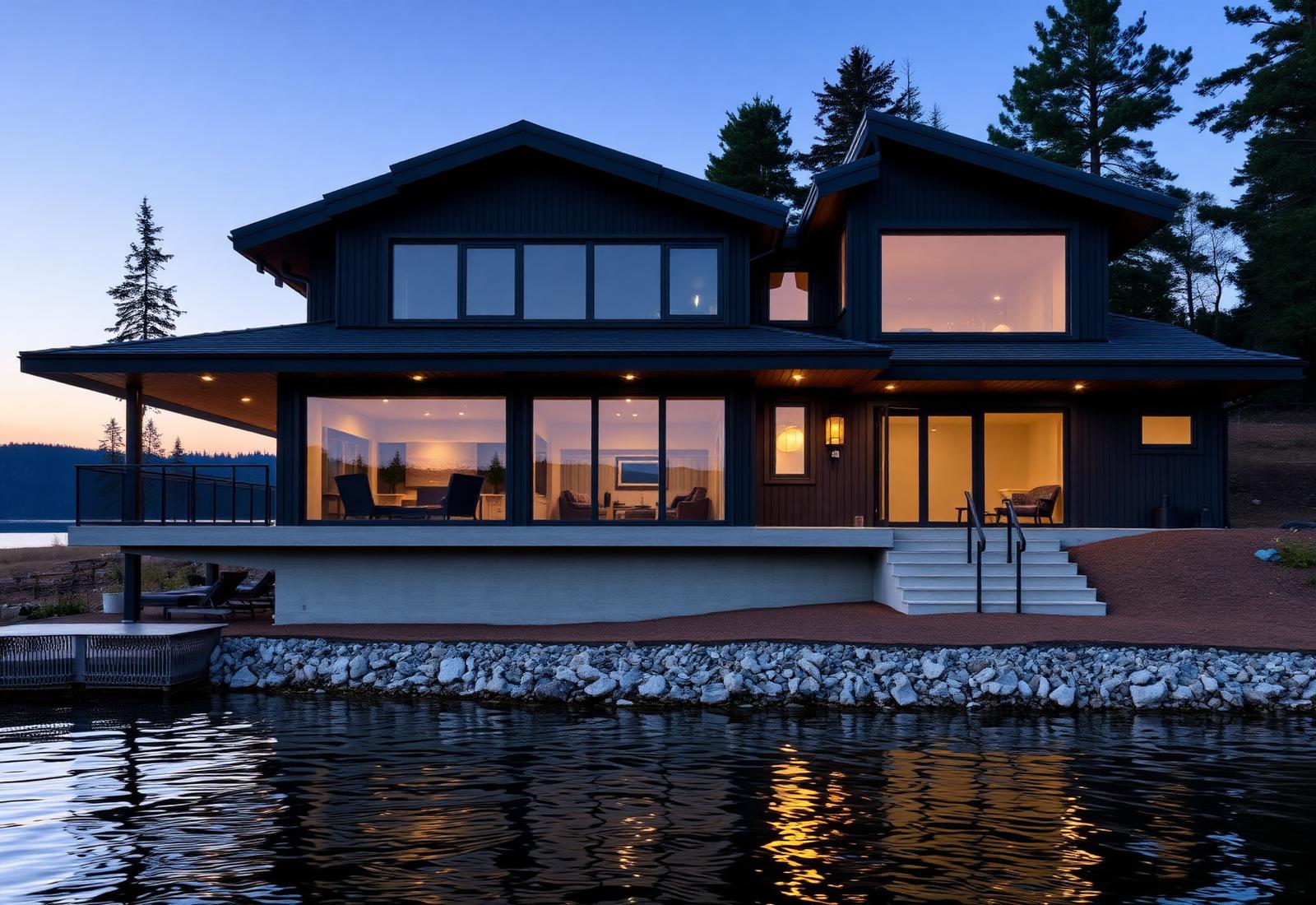 Premium residential renovation with warm materials and open living space